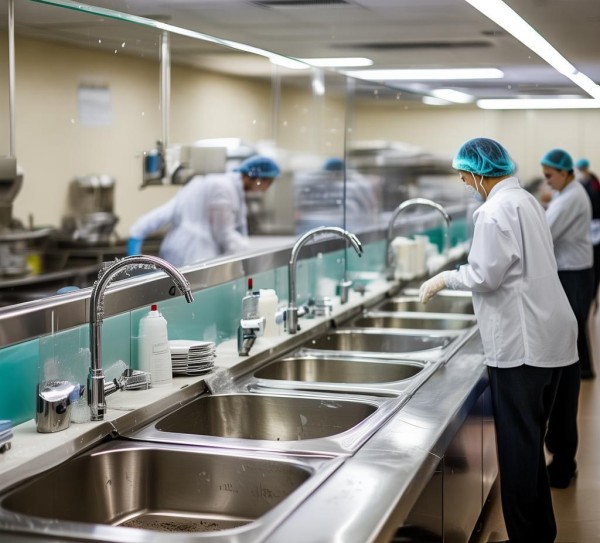 食堂洗碗流程安全，保障学生健康的关键环节